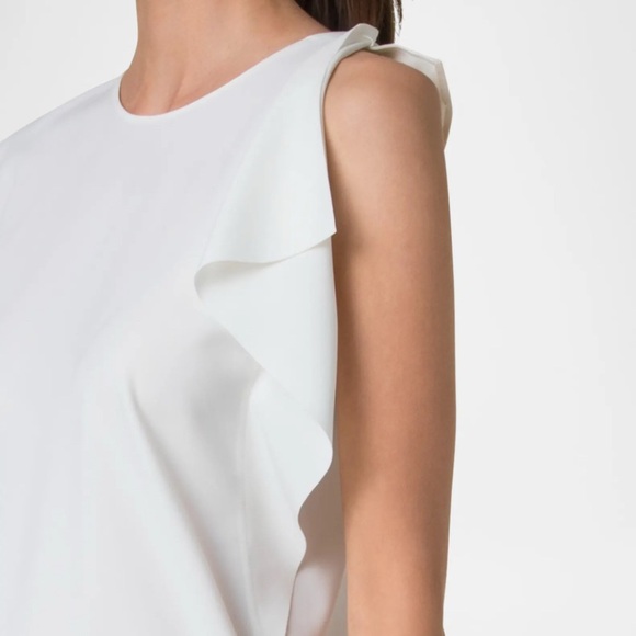 Neiman Marcus Tops - Neiman Marcus White Ruffle Sleeve Top
